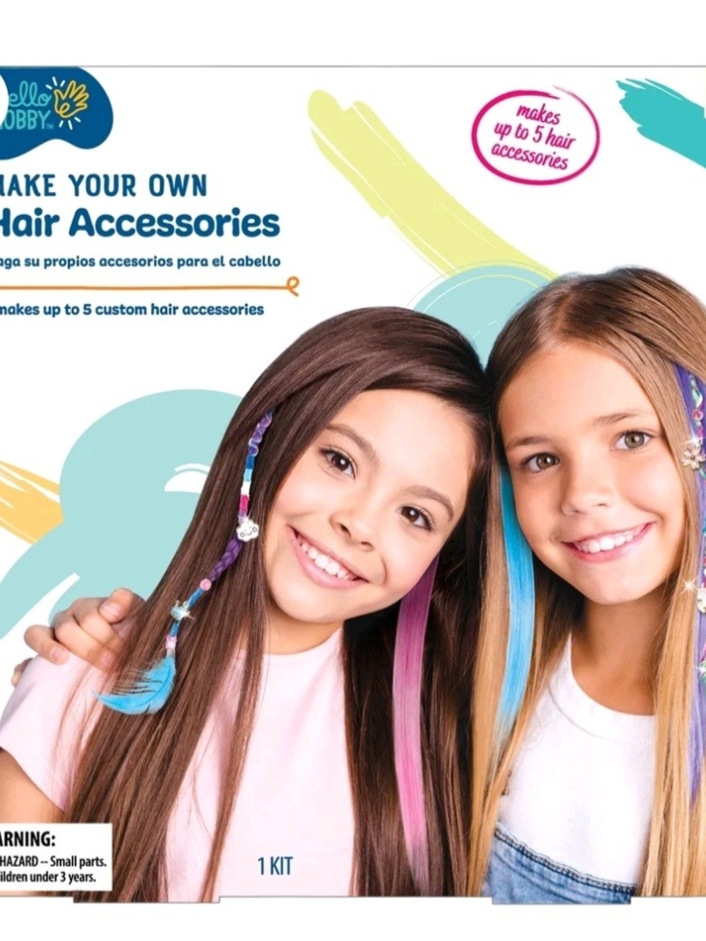 Make Your Own Hair Accessories Kit - Pink & Blue Accents